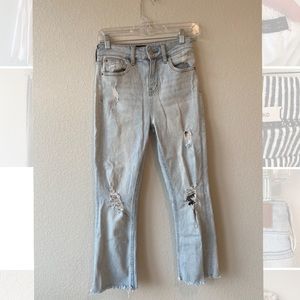 BDG Kick Flare High Rise Distressed Jeans